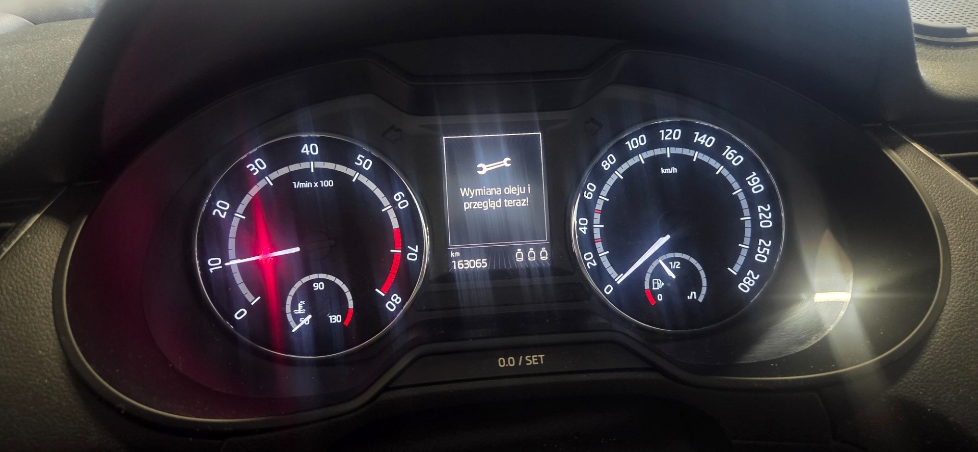 Wskazania deski rozdzielczej - SKODA OCTAVIA III Combi